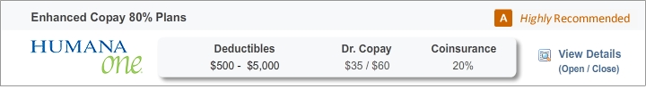 Humana Enhanced Copay 80% Health Insurance Plans in Georgia